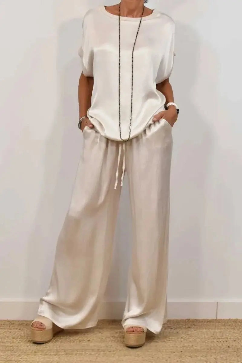 Ensemble Décontracté Élégant Chemise & Pantalon Large ORIS WEAR