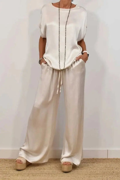 Ensemble Décontracté Élégant Chemise & Pantalon Large ORIS WEAR