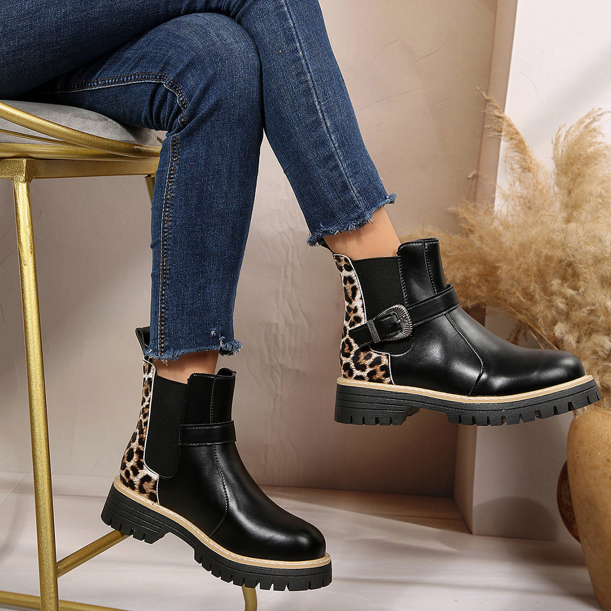 Bottines Chic Léopard Femme ORIS WEAR