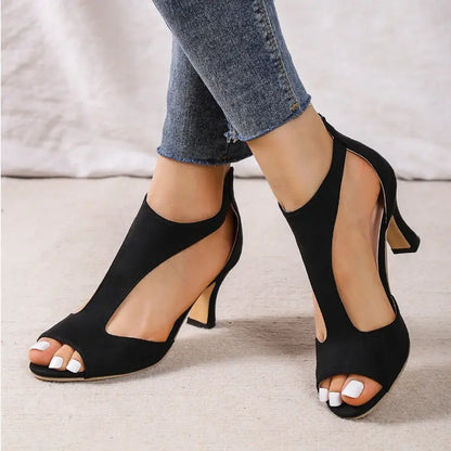 Sandales à Talons Zip & Bout Ouvert ORIS WEAR