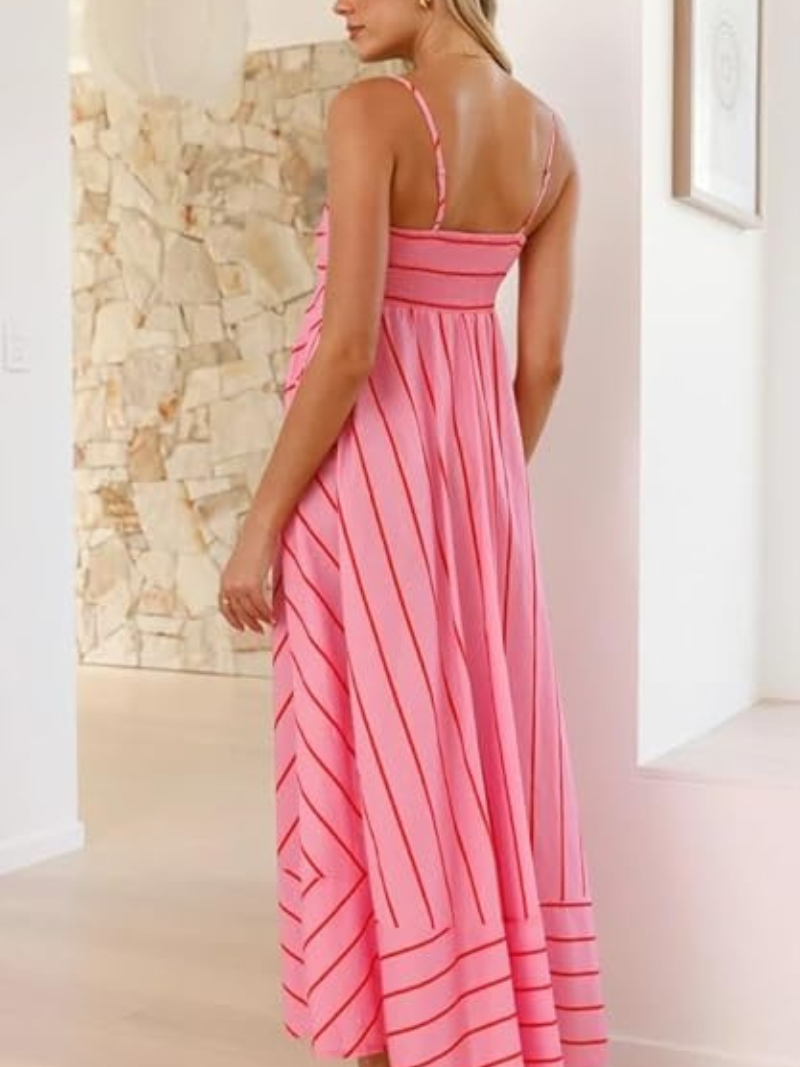 Robe Longue Bohème à Spaghetti et Dos Élastique ORIS WEAR