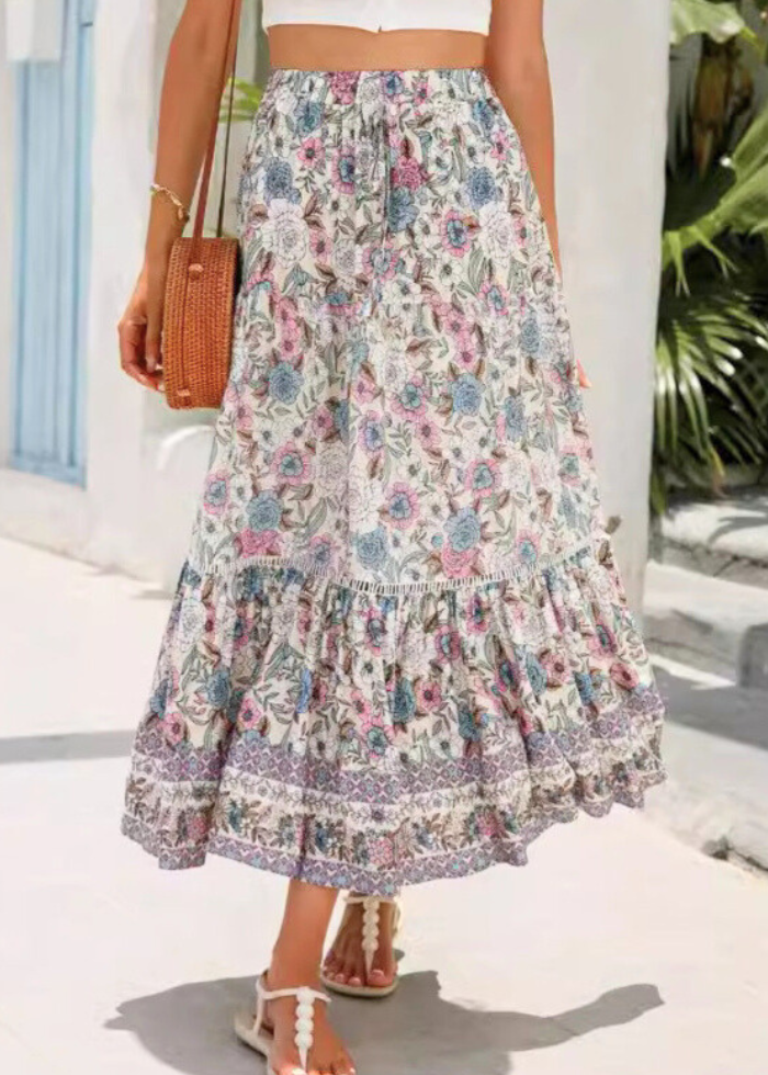 Jupe Longue Bohème en Viscose ORIS WEAR