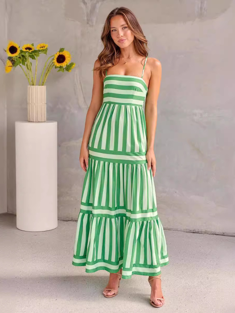 Robe Rayée Femme Dos Nu ORIS WEAR