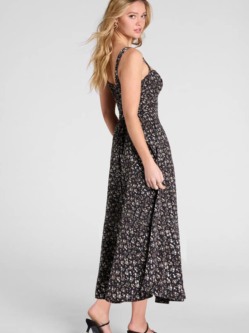 Robe Dos Nu Fendue Fleurie ORIS WEAR