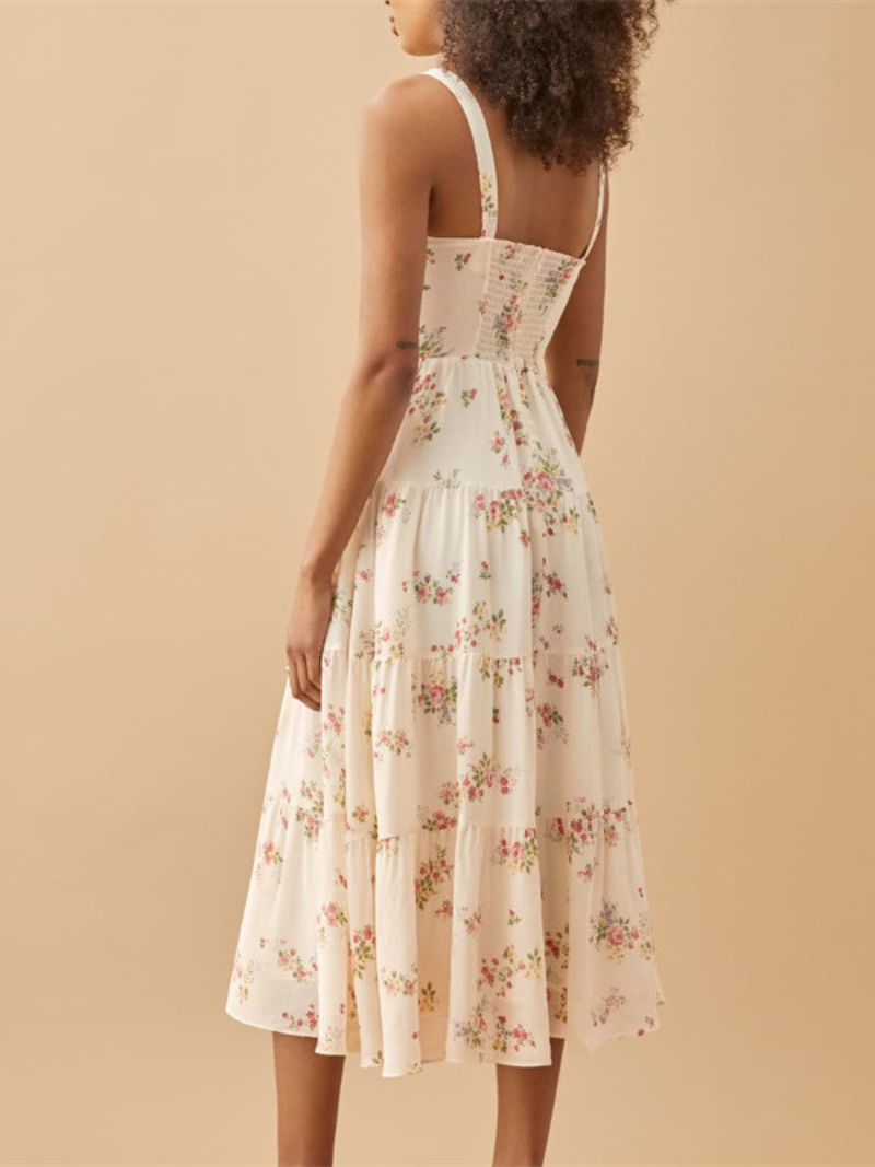 Robe Vintage Fleurie à Bretelles ORIS WEAR