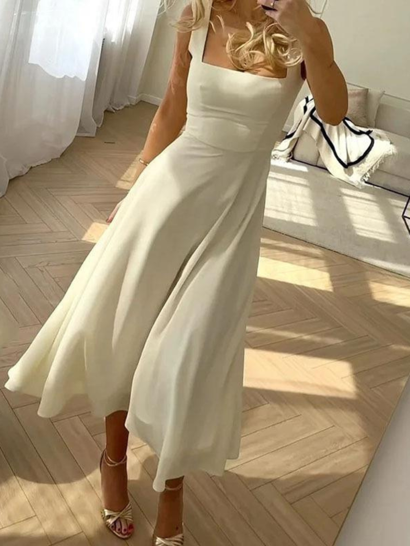Robe Femme Style Col Carré Élégante ORIS WEAR