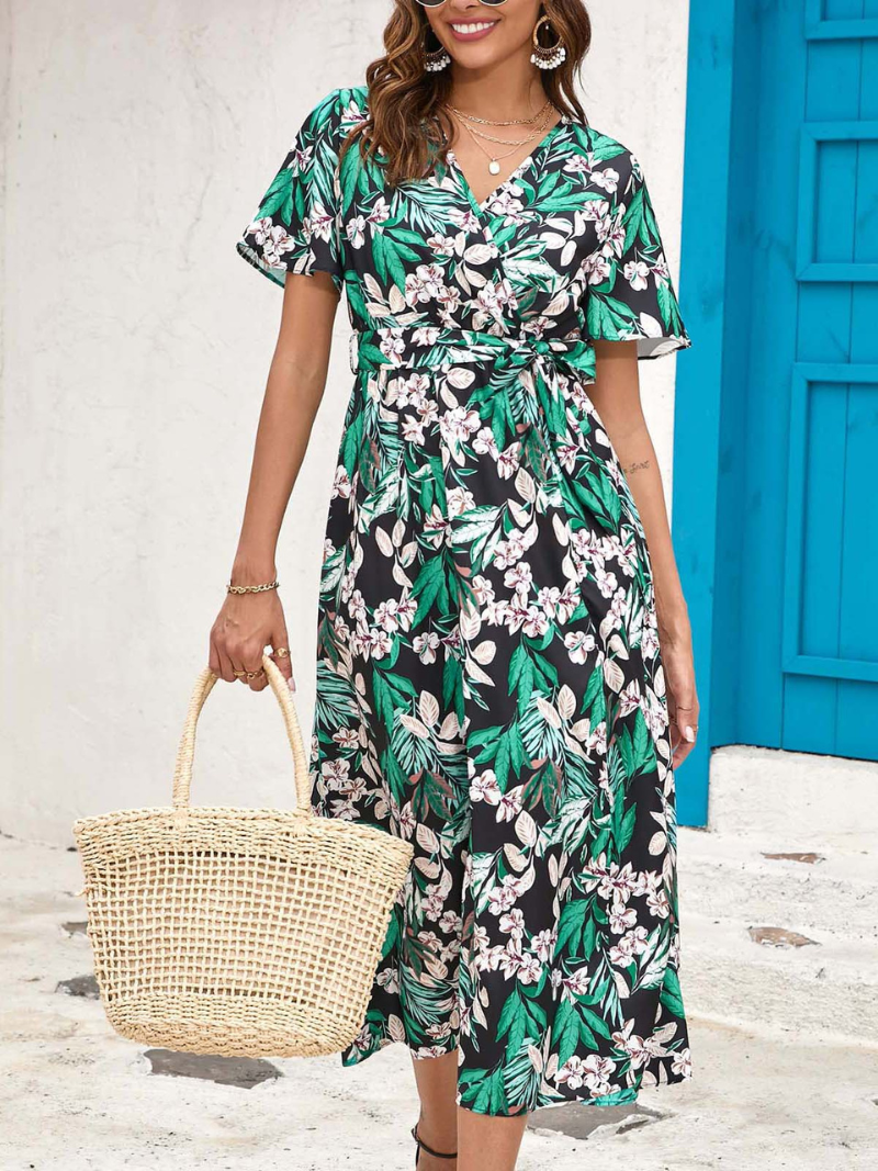 Sophie - Robe Midi Fleurie d'Été ORIS WEAR