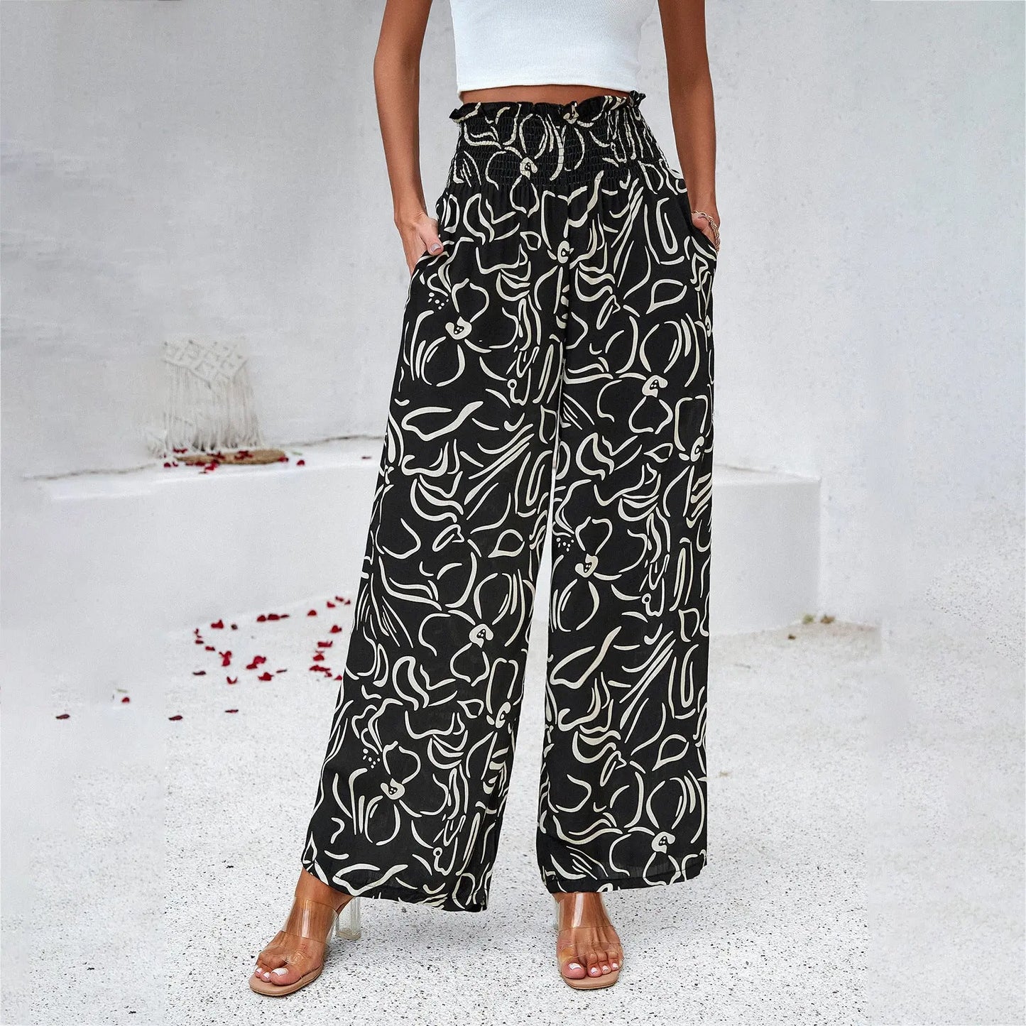 Pantalon Ample Imprimé Élégant ORIS WEAR