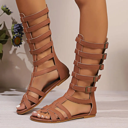 Sandales gladiateur montantes – Brides et boucles tendance ORIS WEAR