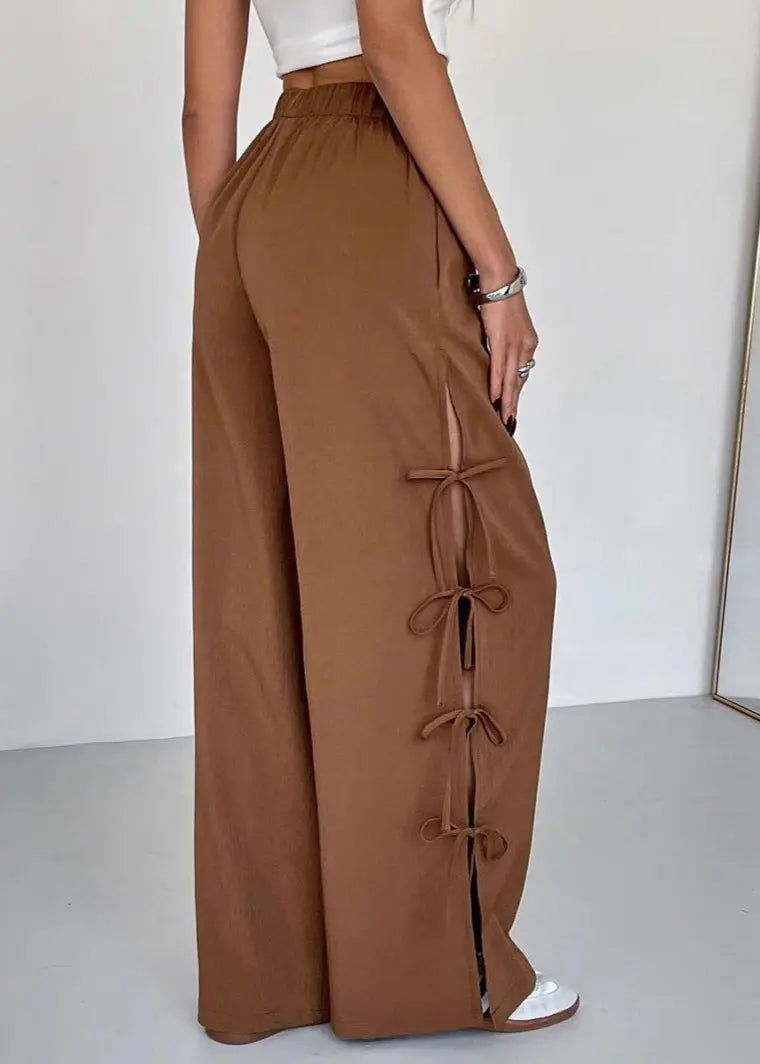 Pantalon femme large taille haute contrasté ORIS WEAR