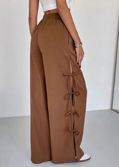 Pantalon femme large taille haute contrasté ORIS WEAR