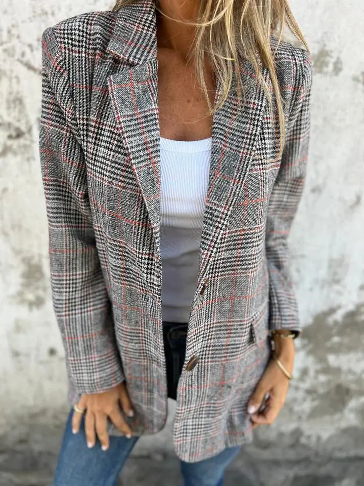 Blazer Élégance Rétro Pied-de-Poule ORIS WEAR