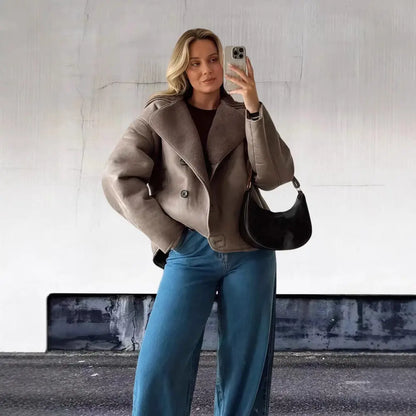Veste femme fluide abricot — ORIS WEAR