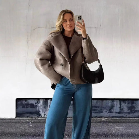 Veste femme fluide abricot — ORIS WEAR