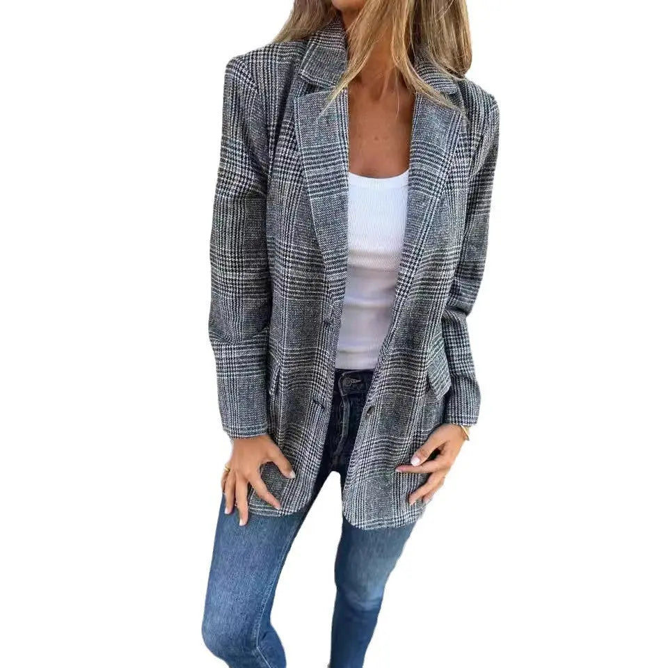 Blazer Élégance Rétro Pied-de-Poule ORIS WEAR
