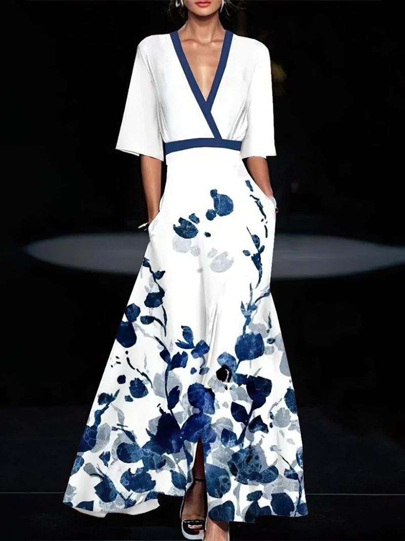Robe Rose à Manches Élégantes ORIS WEAR