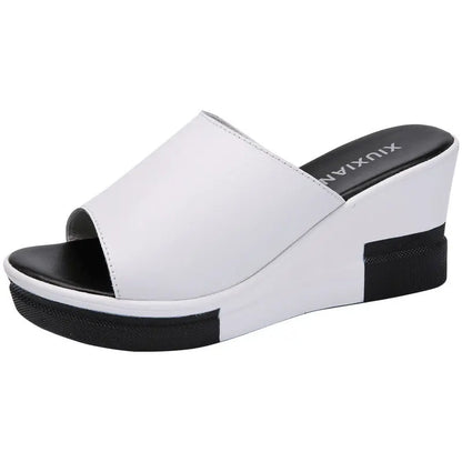 Mules en Cuir avec Semelle Compensée Confort & Élégance ORIS WEAR