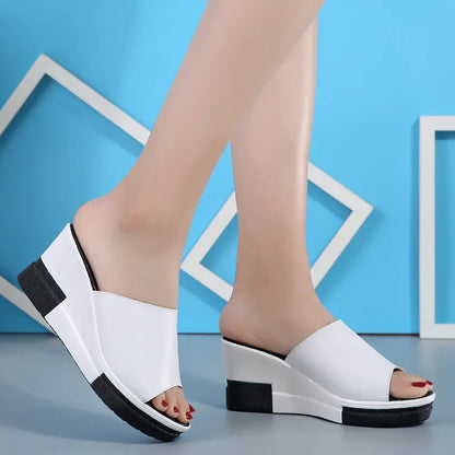 Mules en Cuir avec Semelle Compensée Confort & Élégance ORIS WEAR