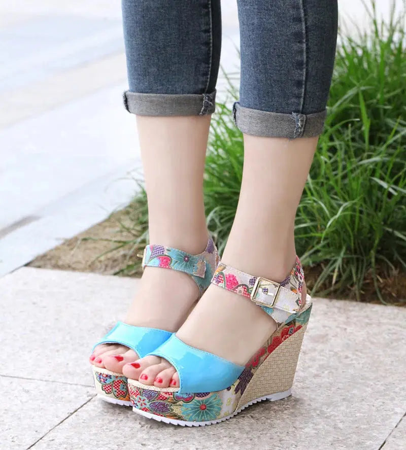 Sandales à Talons Hauts Fleuris ORIS WEAR