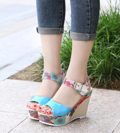 Sandales à Talons Hauts Fleuris ORIS WEAR