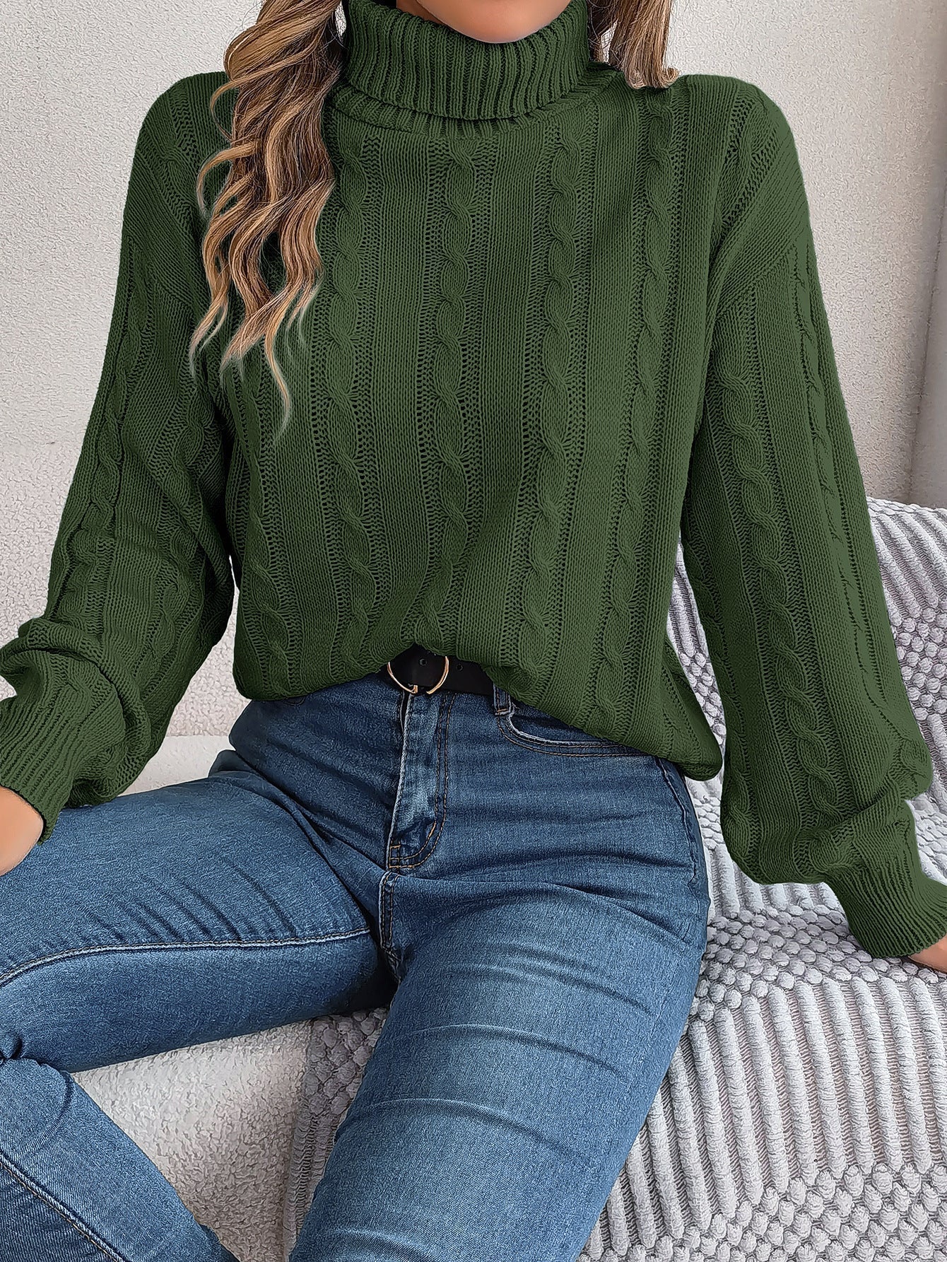 Pull col roulé uni à manches longues – Élégance et confort ORIS WEAR
