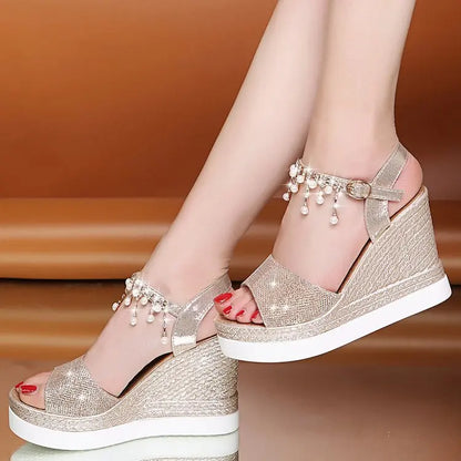 Sandales Compensées Bride Strass ORIS WEAR