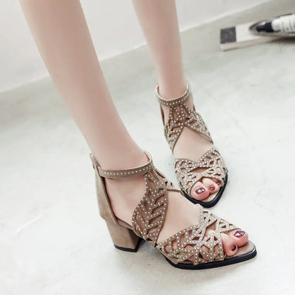 Sandales avec Fermeture Zippée à Talon Épais ORIS WEAR