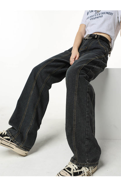 Jean bleu foncé drapé ample ORIS WEAR