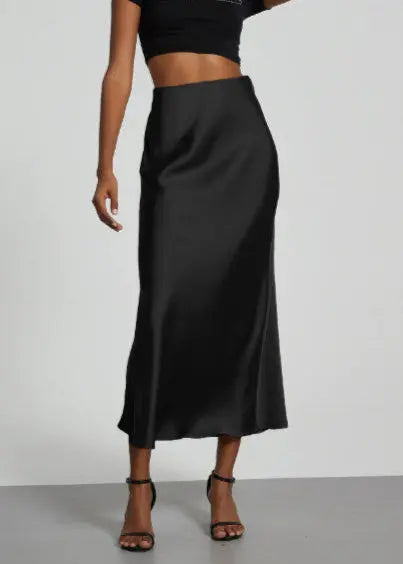 Jupe longue satinée femme élégante chic ORIS WEAR