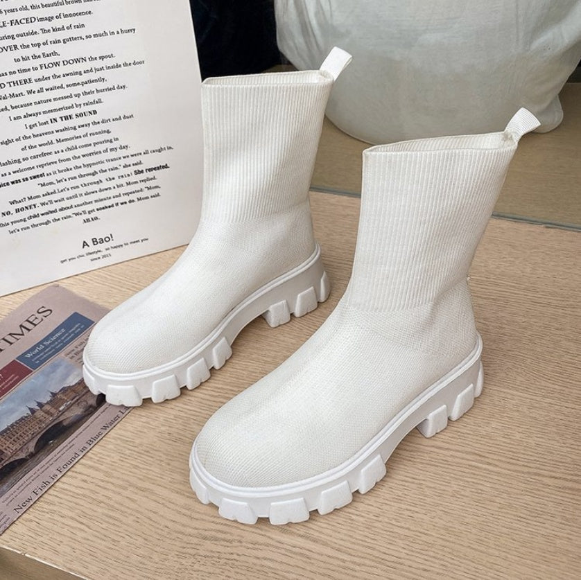 Bottes mi-talons européennes et américaines à tube moyen ORIS WEAR