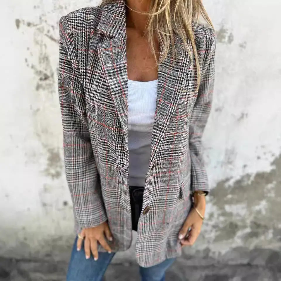 Blazer Élégance Rétro Pied-de-Poule ORIS WEAR