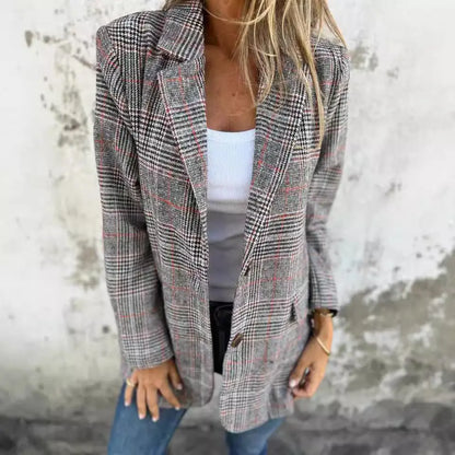 Blazer Élégance Rétro Pied-de-Poule ORIS WEAR