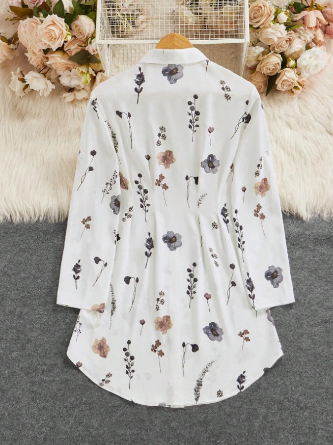 Robe chemise à imprimé floral ORIS WEAR