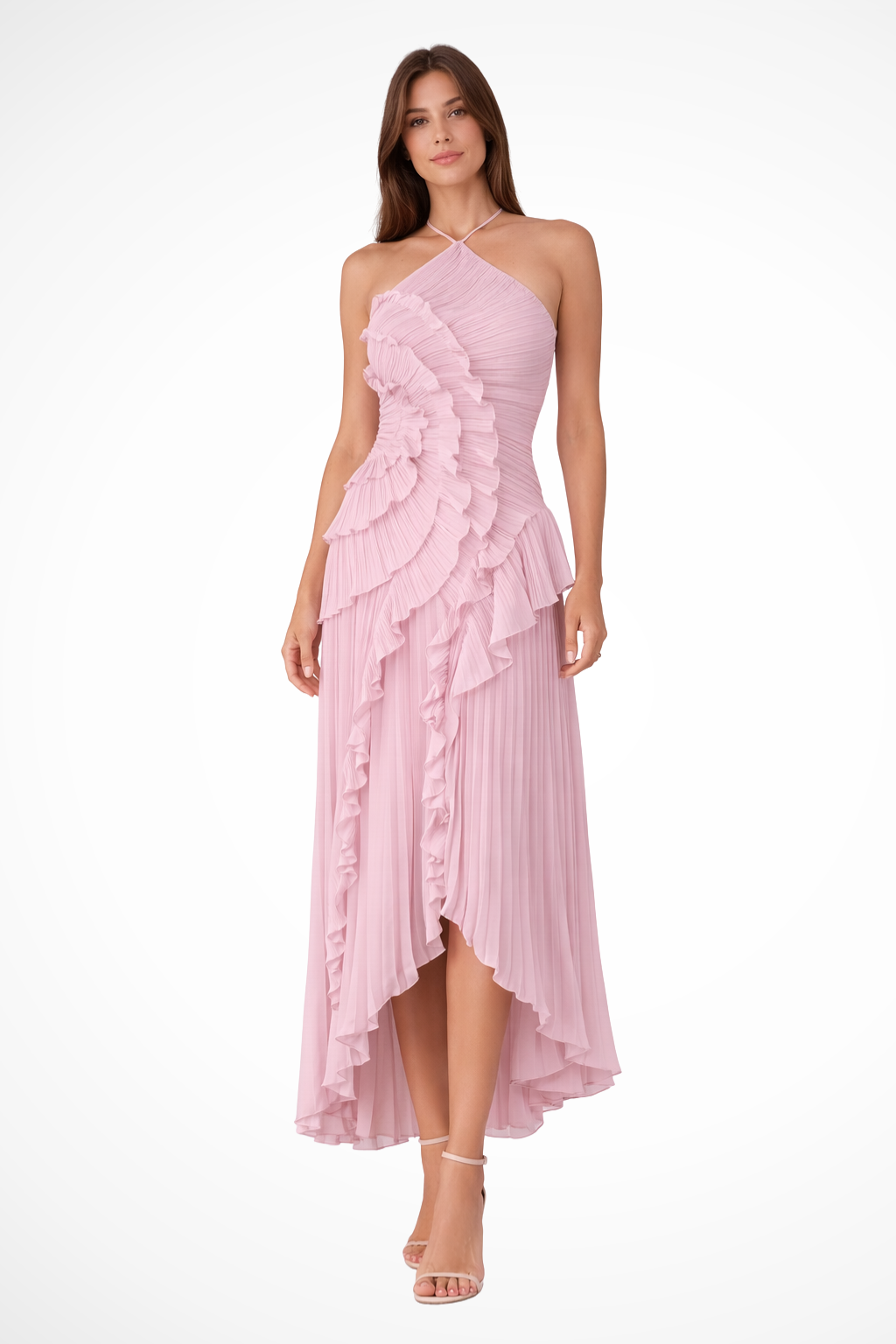 Robe longue femme mariage rose — ORIS WEAR