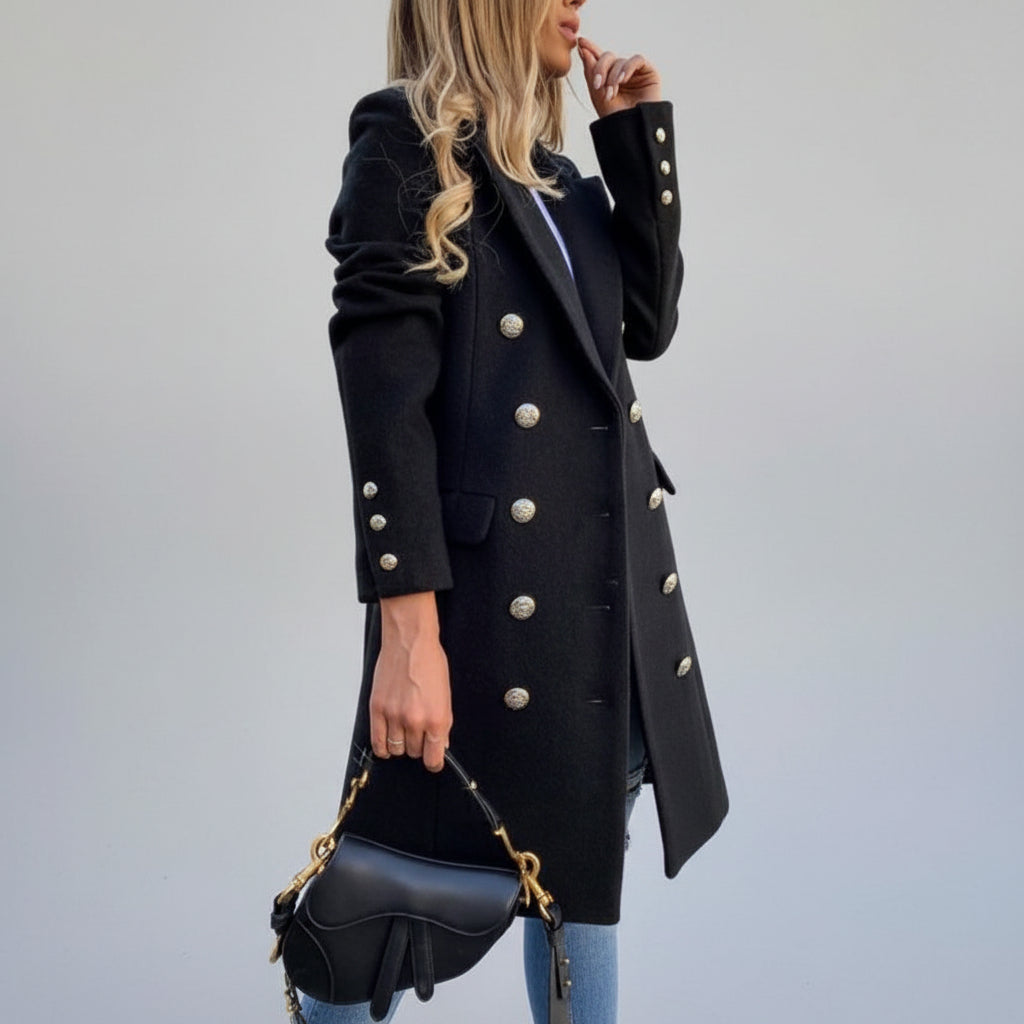 Manteau Femme Laine Col Tailleur Double Boutonnage ORIS WEAR