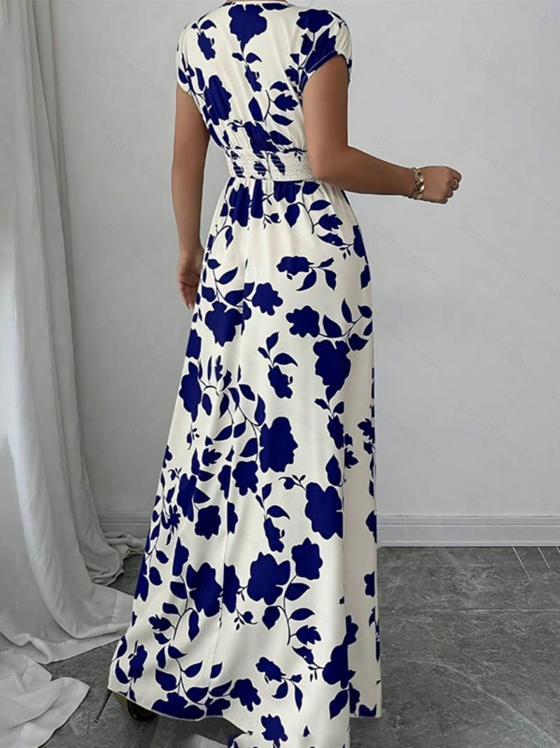 Robe Longue Élégante d’Été Col V Cache-Cœur ORIS WEAR