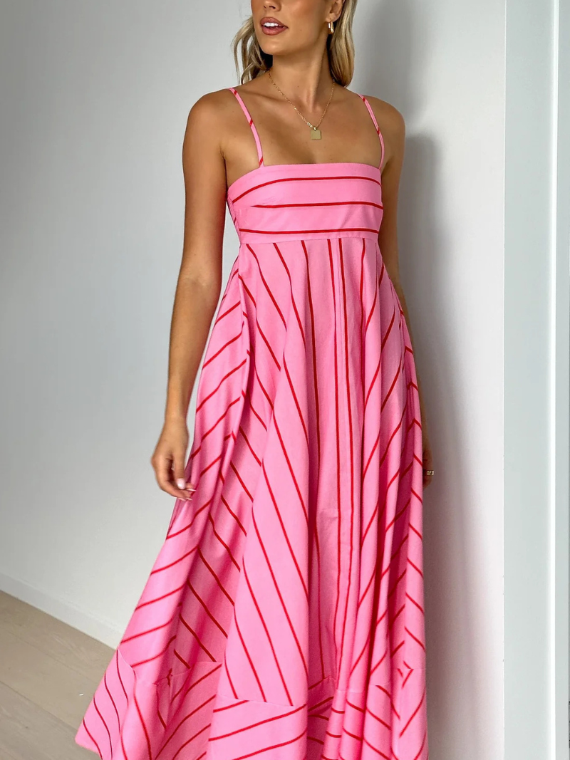 Robe Longue Bohème à Spaghetti et Dos Élastique ORIS WEAR