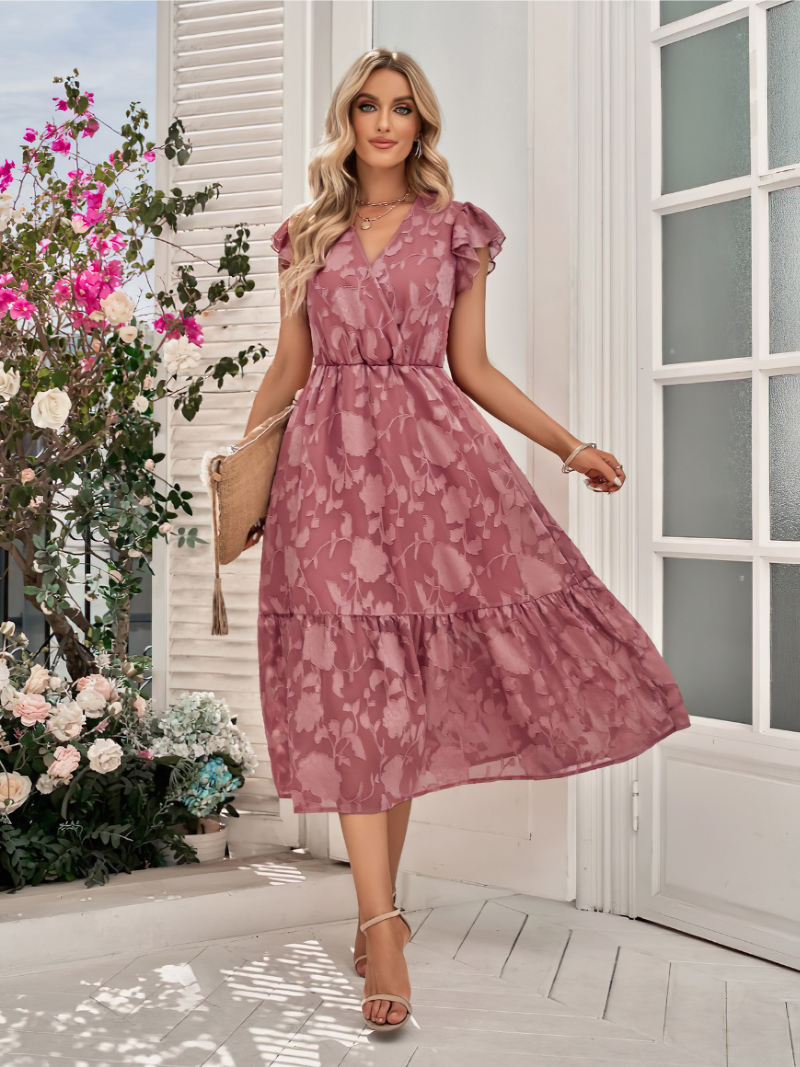 Robe Col V Sans Manches Décontractée ORIS WEAR
