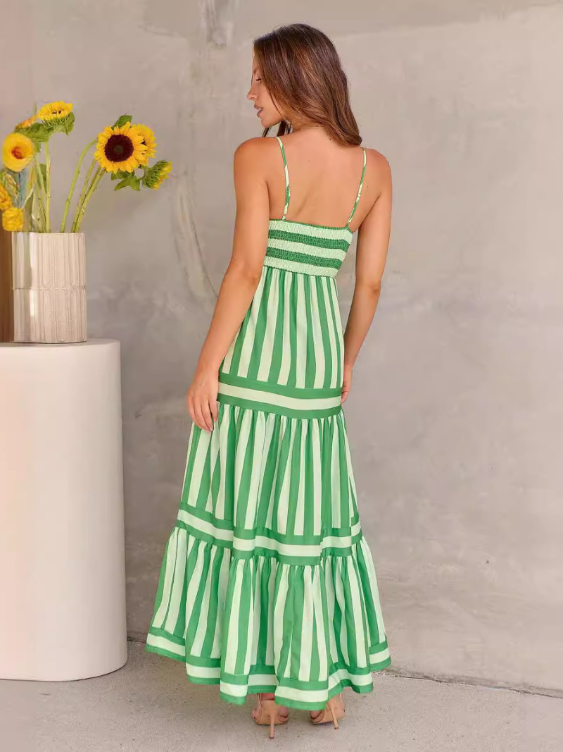 Robe Rayée Femme Dos Nu ORIS WEAR