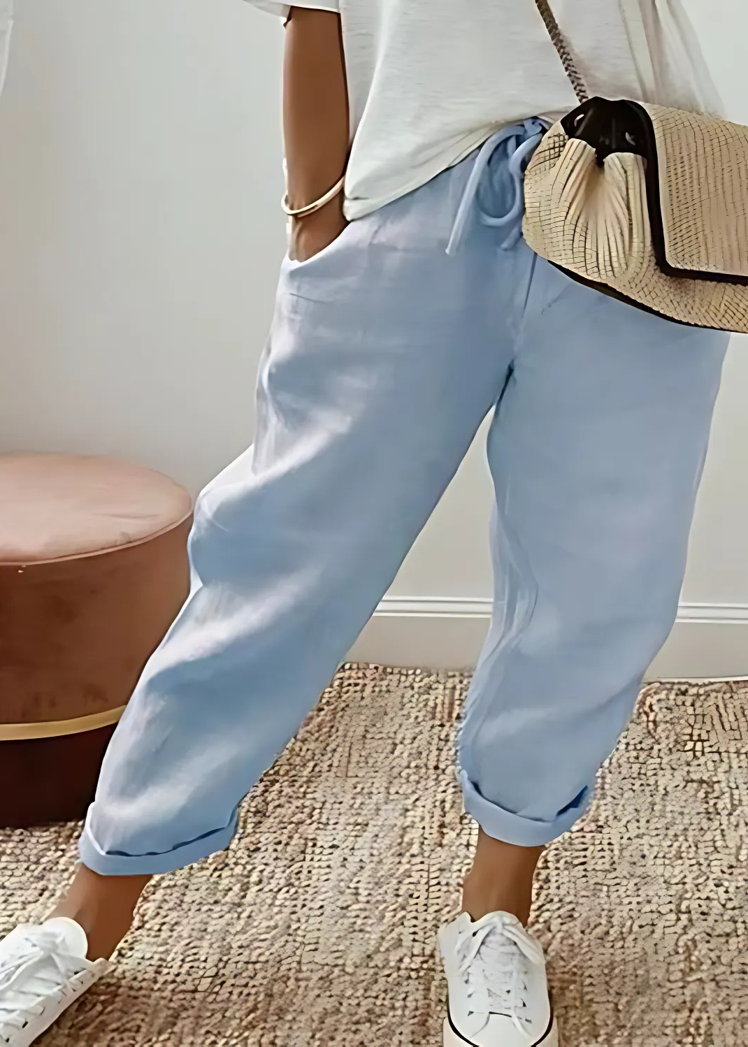 Pantalon Coton-Lin Femme Décontracté ORIS WEAR