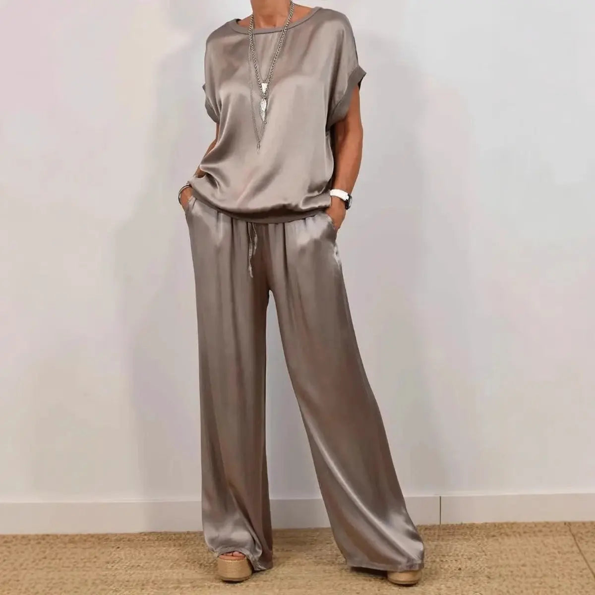 Ensemble Décontracté Élégant Chemise & Pantalon Large ORIS WEAR