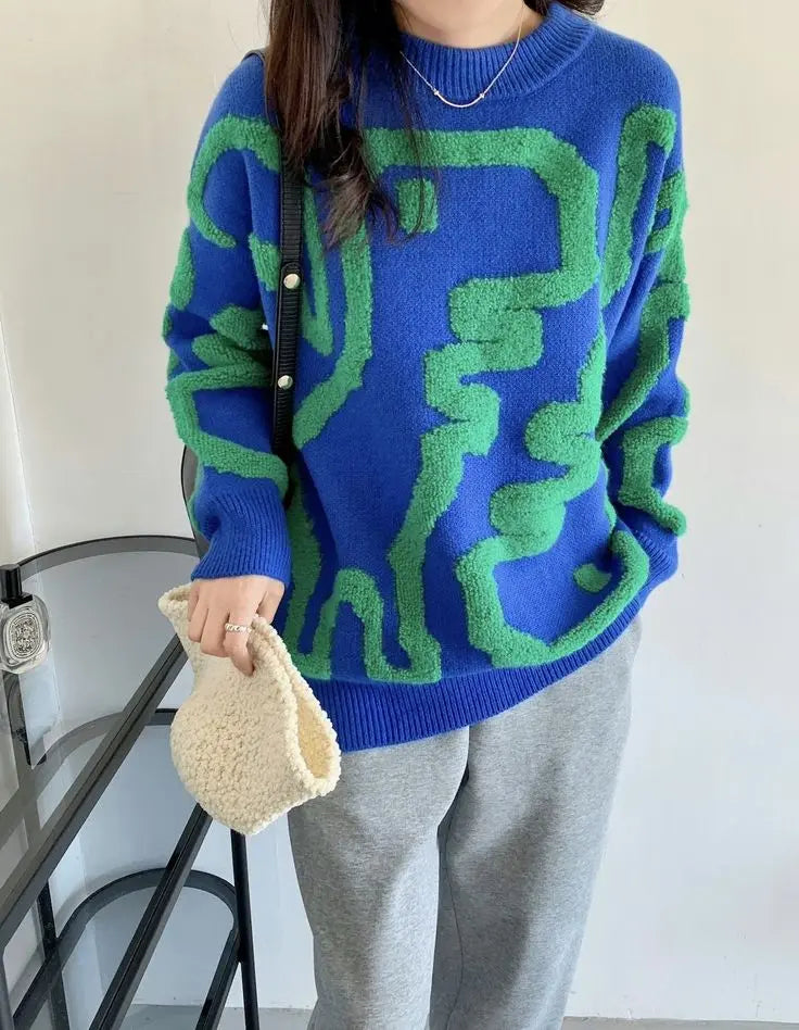 Pull épais à motif dessin animé pour Votre Hiver ORIS WEAR