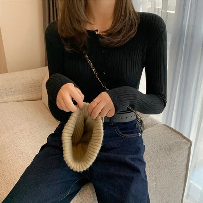 Top côtelé à boutons – Col rond et coupe ajustée ORIS WEAR