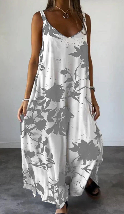Robe d'été à bretelles imprimée ORIS WEAR