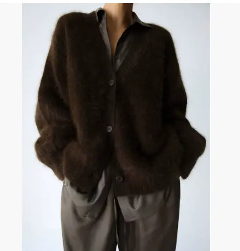 Cardigan Femme Col V – Boutonné, pour l'hiver ORIS WEAR