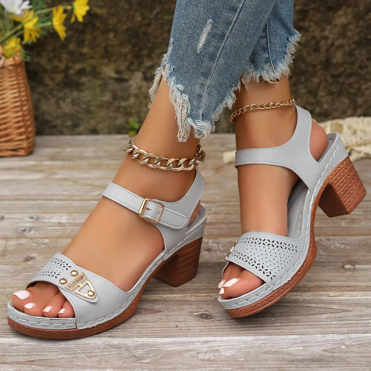 Sandales à Talons Hauts Grande Taille Élégance & Confort ORIS WEAR