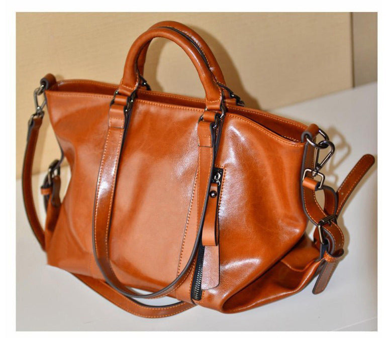 Sac  Cuir Ciré Bandoulière Élégant ORIS WEAR