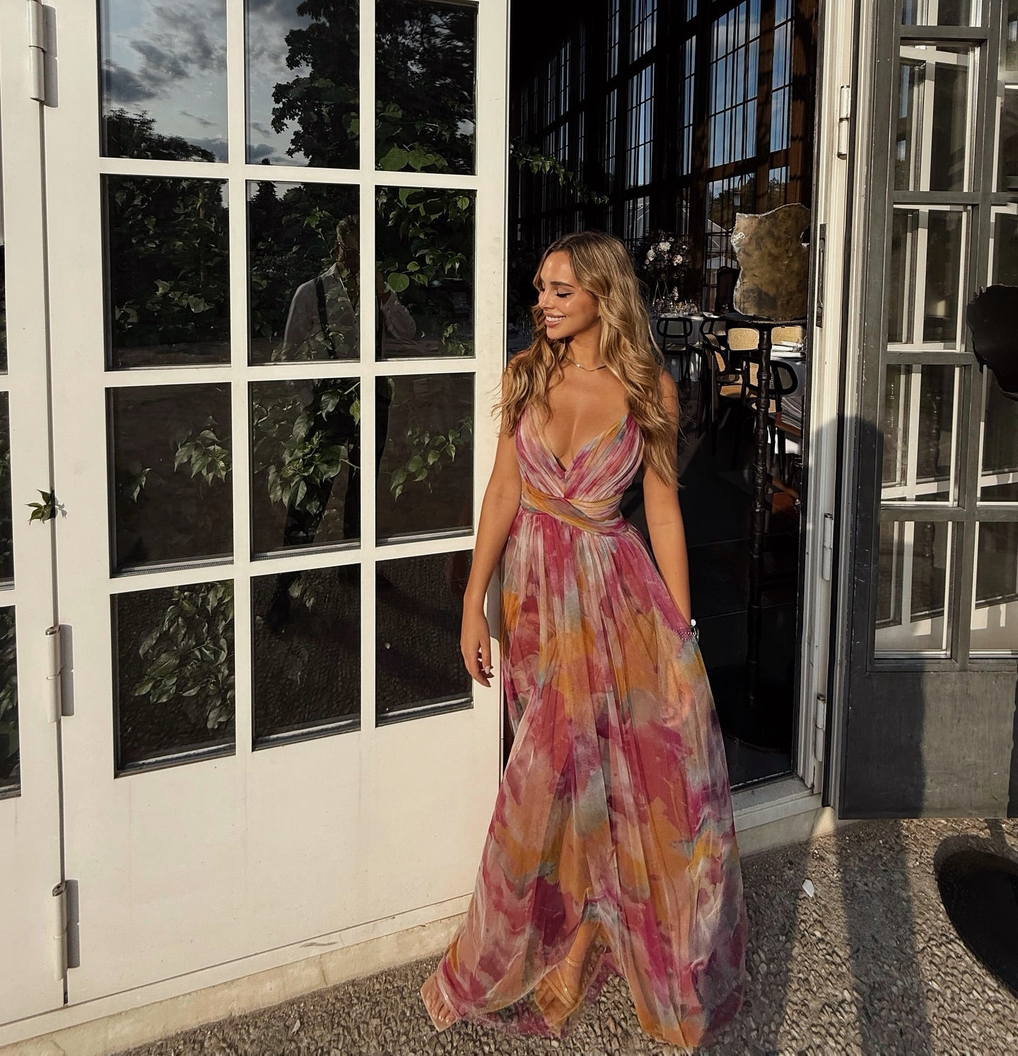 Carola - Robe longue florale charmante