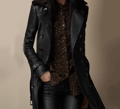 Manteau Élise Élégance en Cuir Suprême ORIS WEAR