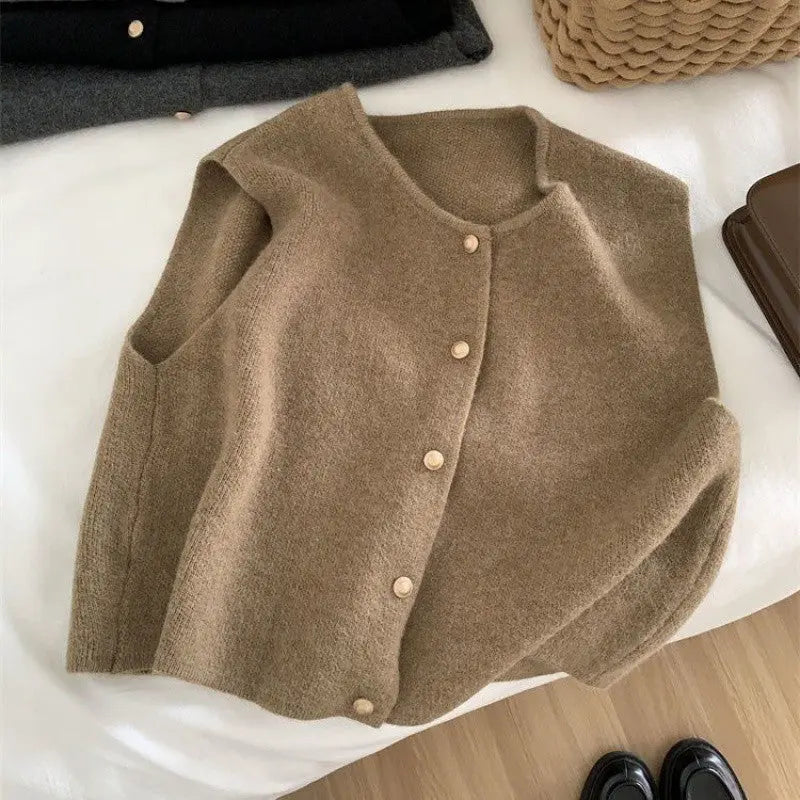 Gilet sans manches chic à boutons contrastés ORIS WEAR